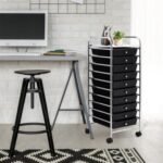 10 Drawer Rolling Storage Cart Organizer with 4 Universal Casters