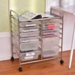12-Drawer Rolling Storage Cart with Removable Drawers and Lockable Wheels