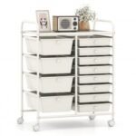 12-Drawer Utility Rolling Cart with Drawers Multi-Use Storage