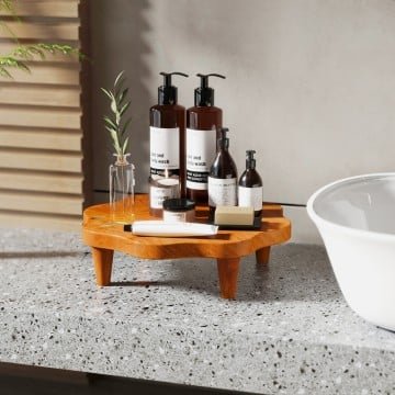 16" Teak Wood Pedestal Stand for Aroma and Snacks 16" Teak Wood Pedestal Stand for Aroma and Snacks