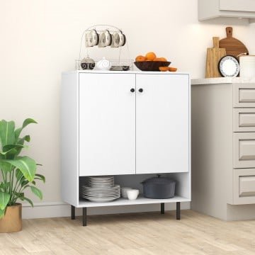 2-Door Sideboard Buffet Cabinet Kitchen with Adjustable Shelf