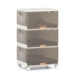 3/4/5/6-Cube Stackable Storage Bins with Detachable Wheels