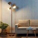 3-Bulb Floor Lamp Standing Tall Tree Lamp with 3 E26 A19 Bulbs and Adjustable Lampshades