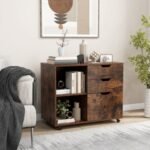 3-Drawer File Cabinet with Adjustable Shelf and Wheels for Letter