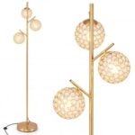 3-Globe Floor Lamp with Foot Switch and 3 E26 Bulb Bases