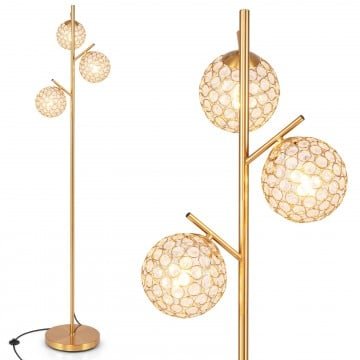 3-Globe Floor Lamp with Foot Switch and 3 E26 Bulb Bases