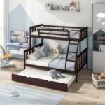 3-in-1 Twin Over Full Bunk Bed with Trundle and Ladder
