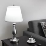 3 Pieces Brushed Nickel Lamp Set