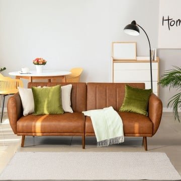 3 Seat Convertible Sofa Bed with Adjustable Backrest