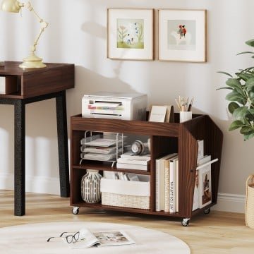 3-Tier Side End Table with Universal Wheels 3-Tier Side End Table with Universal Wheels