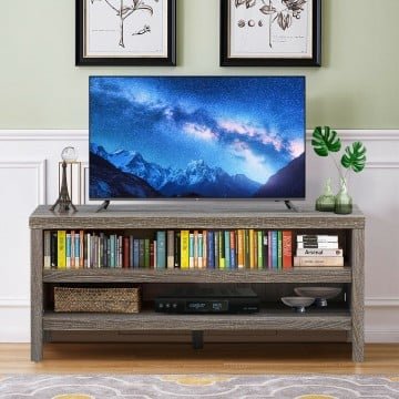 3-Tier TV Stand for TV's up to 45 Inch with Storage Shelves 3-Tier TV Stand for TV's up to 45 Inch with Storage Shelves