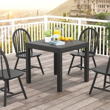 31.5 inches-63 inches Adjustable Patio Expandable Dining Table for 4-6 Person