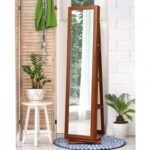 360° Rotatable 2-in-1 Lockable Jewelry Cabinet with Full-Length Mirror