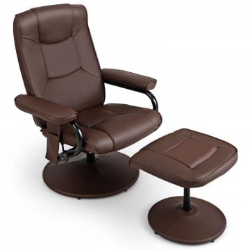 360°Swivel Massage Recliner Chair with Ottoman