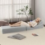 4-in-1 Convertible Folding Sofa Bed with High-Density Foam