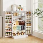 41 Inch Tall Pantry Cabinet Kitchen Storage Cabinet with Doors and Shelves