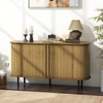 47 Inch Sideboard Buffet Cabinet with Adjustable Shelves for Kitchen Dining Room Living Room Entryway