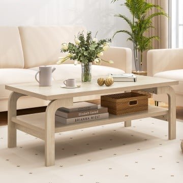 47 Inches Accent Rectangular Coffee Table for Living Room 47 Inches Accent Rectangular Coffee Table for Living Room