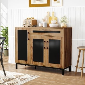 48 Inch Sideboard Buffet Cabinet with Drawer and Metal Legs 48 Inch Sideboard Buffet Cabinet with Drawer and Metal Legs
