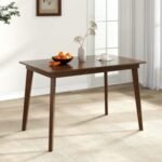 48 Inch Wooden Dining Table with Rubber Wood Legs for 4 People