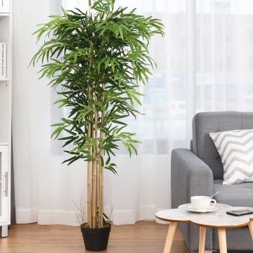 5-Feet Artificial Bamboo Silk Tree Indoor-Outdoor Decorative Planter 5-Feet Artificial Bamboo Silk Tree Indoor-Outdoor Decorative Planter