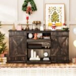 58 Inches TV stand for TVs up to 65 Inches with 20 Color Led Lights