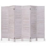 6 Panels Classic Venetian Wooden Slat Room Screen