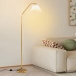 66" Arc Floor Lamp Modern Standing Lamp with Adjustable Lamp Head