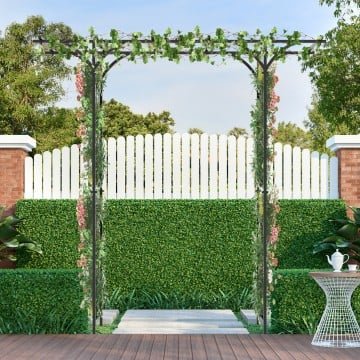 6.8 Feet Garden Arbor with Trellises for Climbing Plant Vine Rose 6.8 Feet Garden Arbor with Trellises for Climbing Plant Vine Rose