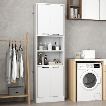 75 Inch Kitchen Pantry Cabinet Tall Cupboard with Doors and Shelves 75 Inch Kitchen Pantry Cabinet Tall Cupboard with Doors and Shelves