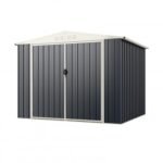 7.5 x 6.3 FT Metal Outdoor Storage Shed with Lockable Door