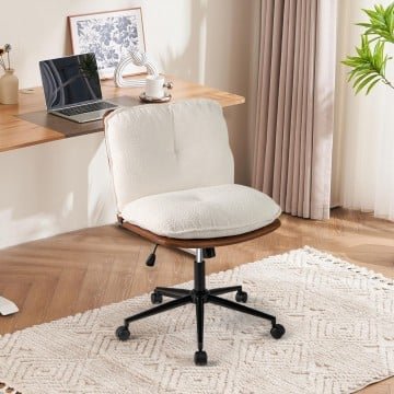 Armless Home Office Chair with Rocking Backrest Armless Home Office Chair with Rocking Backrest