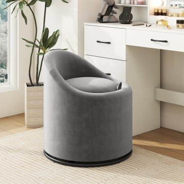 Barrel Chair with Storage 360° Swivel Upholstered Vanity Chair Barrel Chair with Storage 360° Swivel Upholstered Vanity Chair