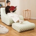 Bean Bag Chair with Ottoman and High Elasticity Sponge
