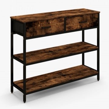 Console Table with Folding Fabric Drawers for Entryway Console Table with Folding Fabric Drawers for Entryway