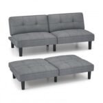 Convertible Folding Futon Sofa Bed with 6-Position Adjustable Backrest