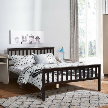Deluxe Solid Wood Platform Bed with Headboard and Footboard Deluxe Solid Wood Platform Bed with Headboard and Footboard