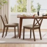 Dining Chair Set of 2 Modern Kitchen Chair with Upholstered Seat