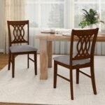 Dining Chairs Set of 2 Dining Room Chairs with Padded Seat for Kitchen Living Room