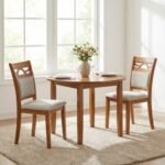 Dining Chairs Set of 2 Dining Room Chairs with Rubber Wood Frame