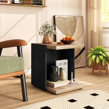 End Table 2-Tier Sofa Side Table with Open Storage Shelf End Table 2-Tier Sofa Side Table with Open Storage Shelf