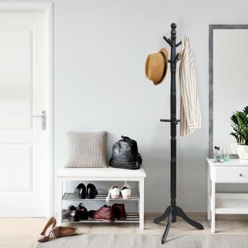 Entryway Height Adjustable Coat Stand with 9 Hooks Entryway Height Adjustable Coat Stand with 9 Hooks