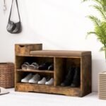 Entryway Storage Shoe Bench with 1 Storage Drawer and 3 Open Compartments