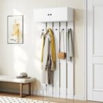 Entryway Wall Coat Rack Wall Mounted Coat Clothes Rack