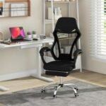 Ergonomic Mesh Office Chair with Footrest and Tilting Backrest