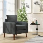 Fabric Upholstered Sofa Chair with Removable Back and Seat Cushions