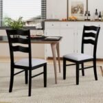 Farmhouse Dining Chairs Set of 2 Modern Kitchen Chairs with Elegant Hollowed backrest