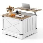 Farmhouse Lift Top Coffee Table with Hidden Storage Compartment