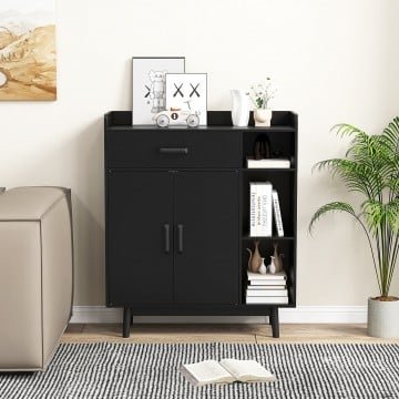 Floor Storage Cabinet Free Standing Cupboard Chest with 1 Drawer Floor Storage Cabinet Free Standing Cupboard Chest with 1 Drawer