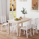 Folding Kitchen Chairs Set of 4 Upholstered Dining Chairs with Comfy Padded Seats
